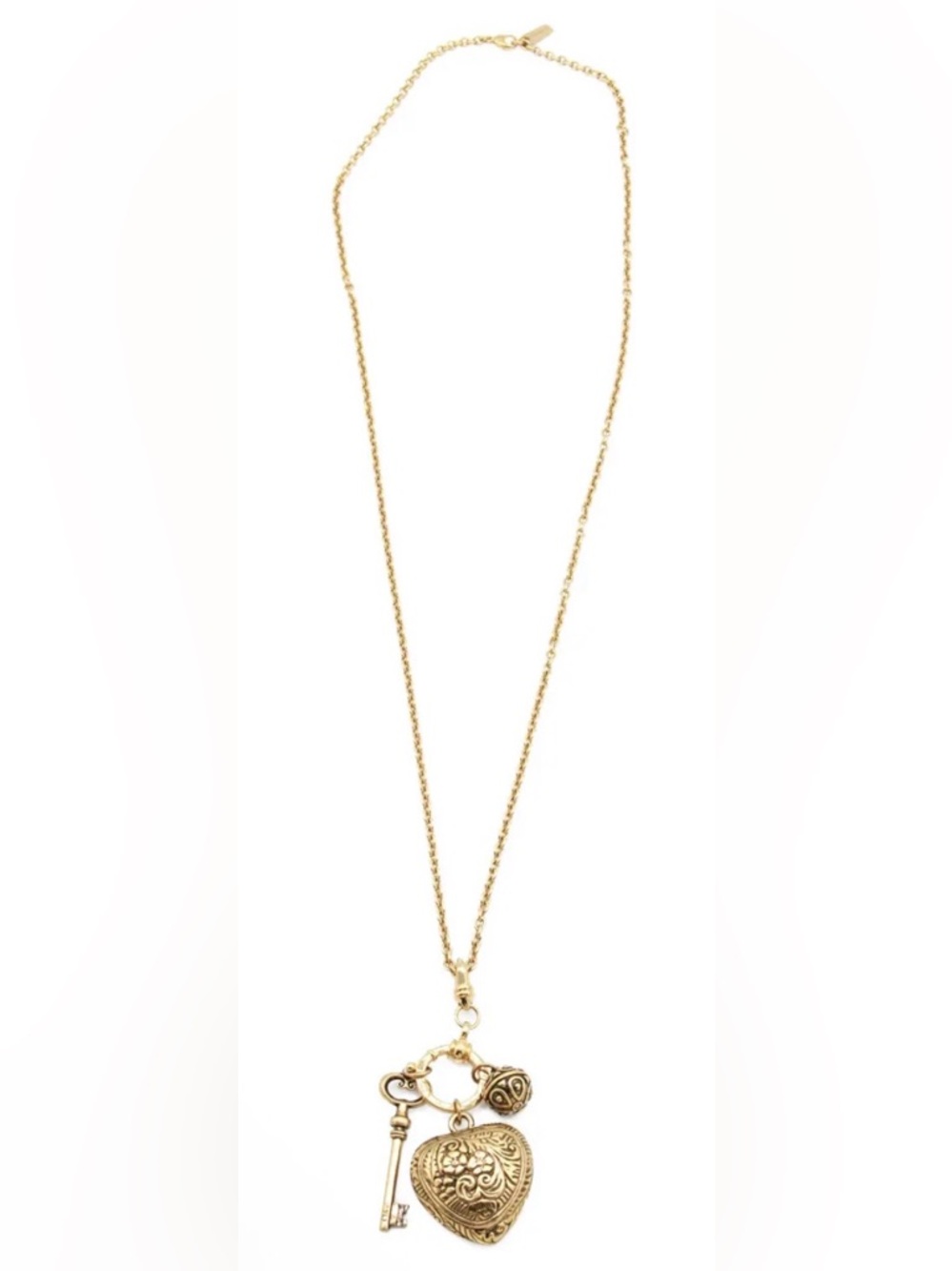 Chloé Château Treasures - Victorian Charms - Vintage Gold Pendant Necklace - NWT - Picture 6 of 8